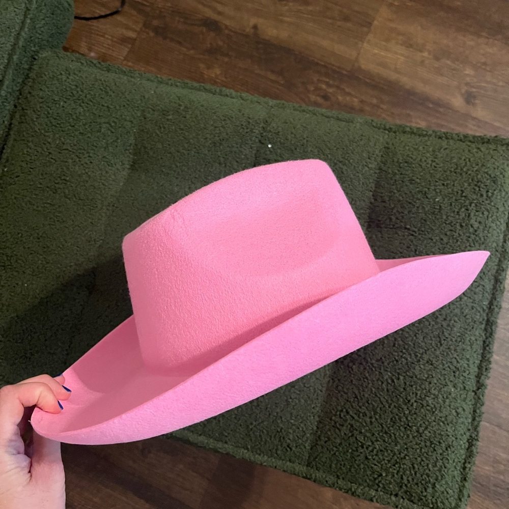 Pink fabric Cowboy Hat - Picture 4 of 4